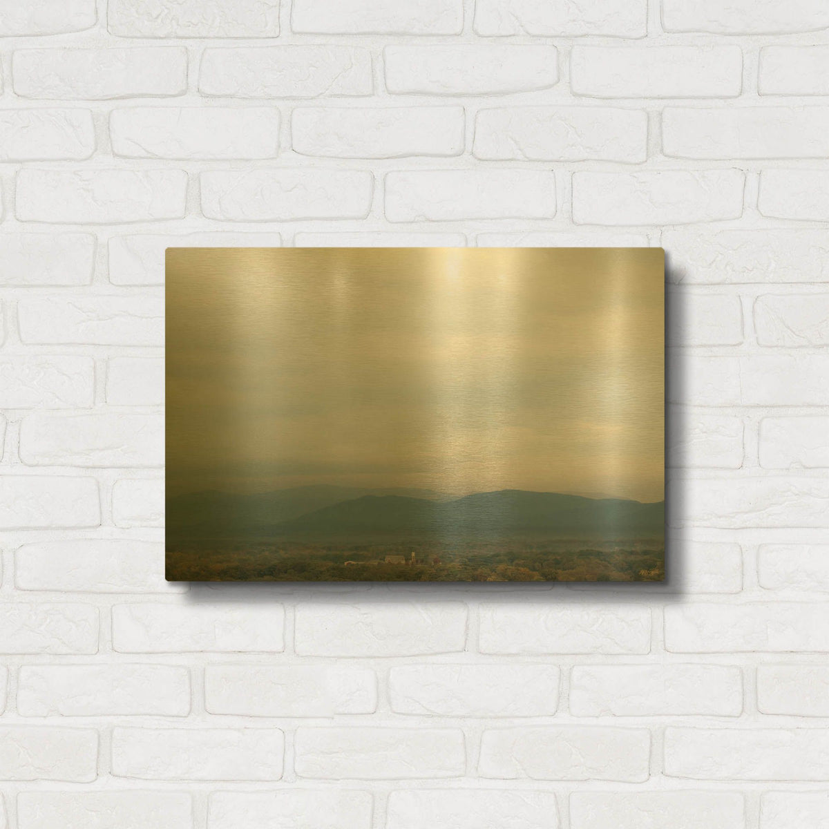 'Distant Icon' By Life BeautifuLEE Gold Metal Wall Art