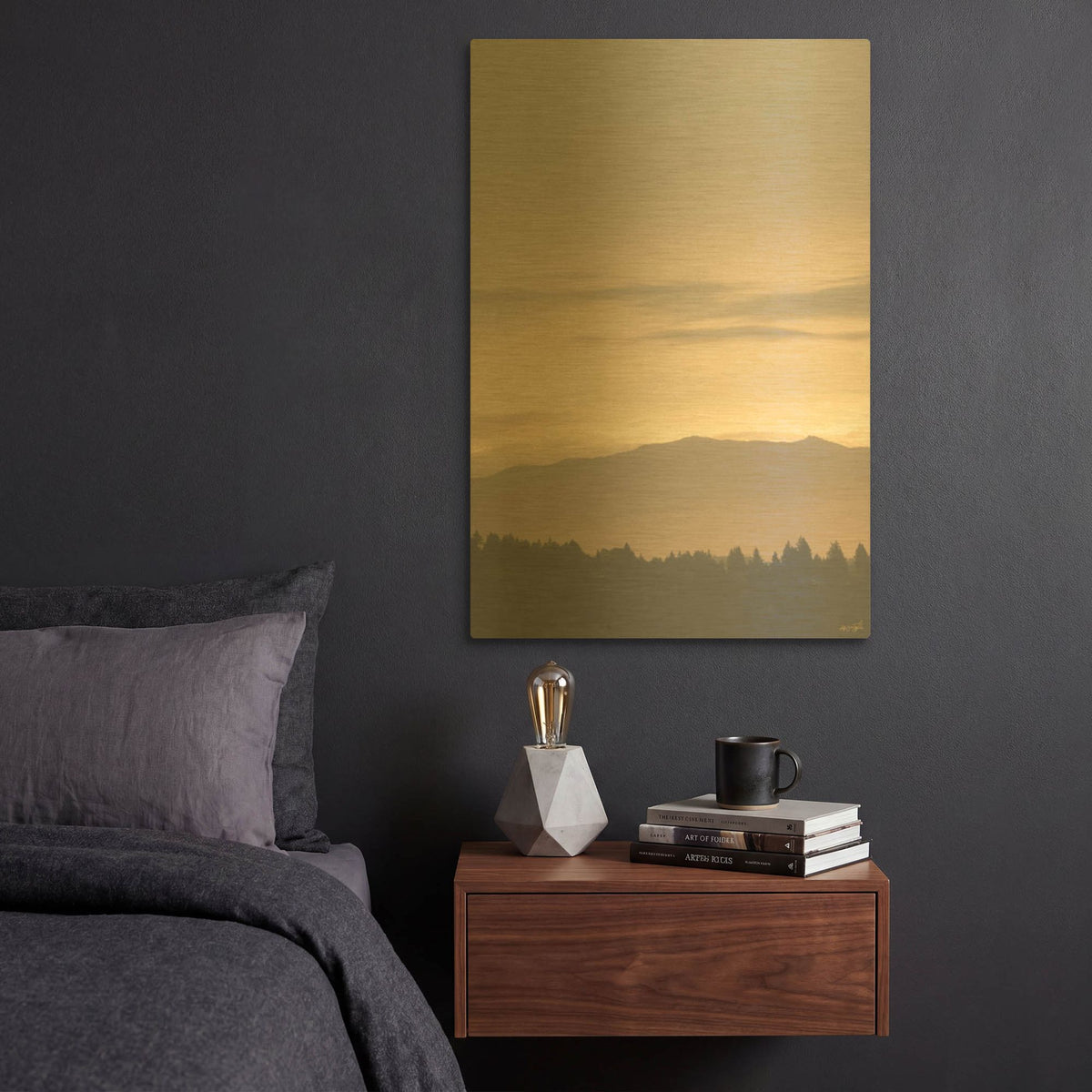 'Distant Rim' By Life BeautifuLEE Gold Metal Wall Art