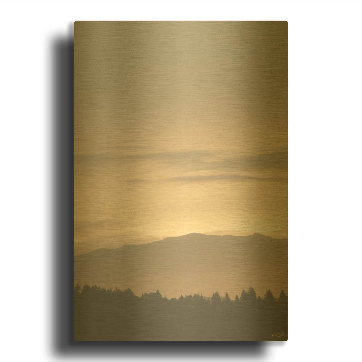 'Distant Rim' By Life BeautifuLEE Gold Metal Wall Art