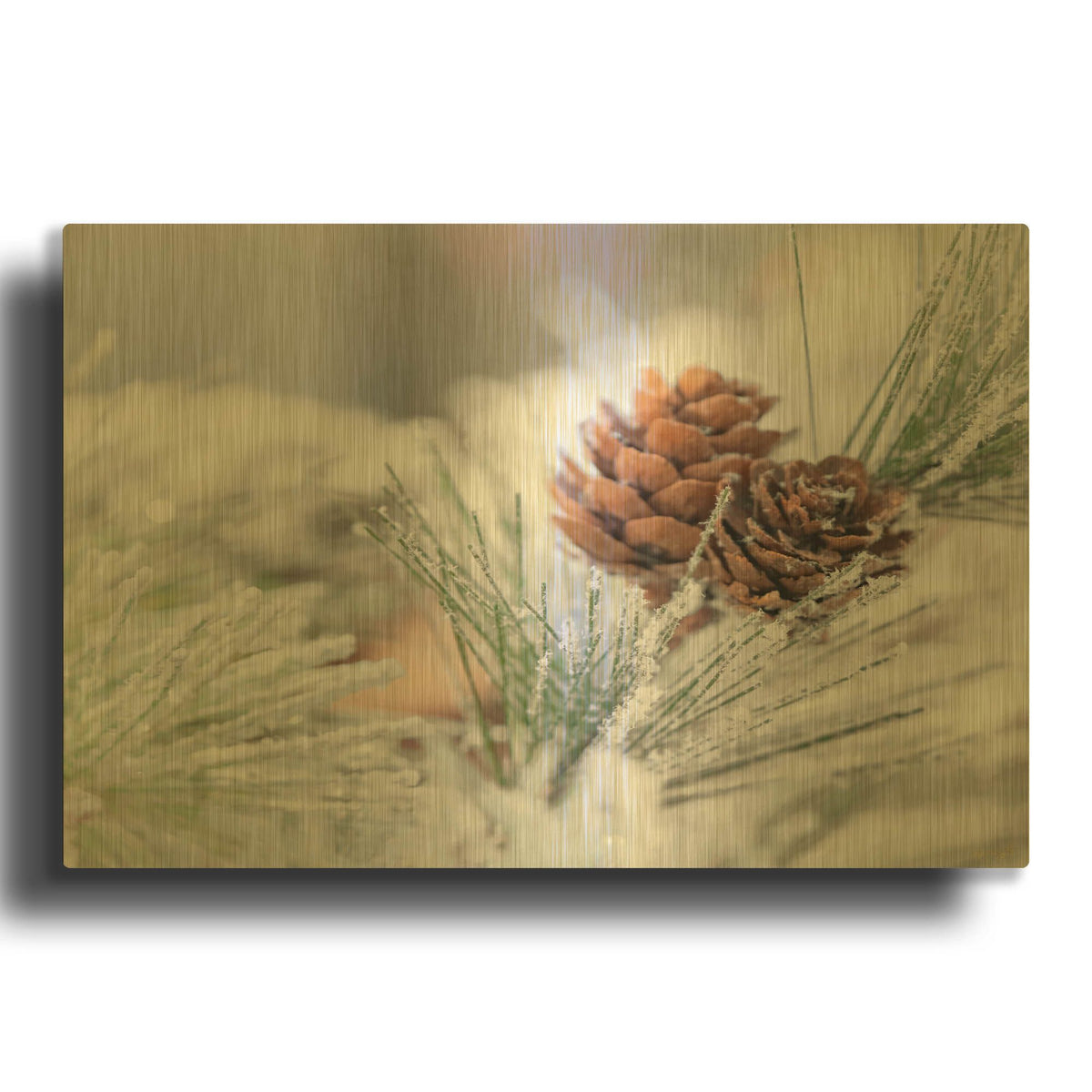 'Dreams of Winter 4' By Life BeautifuLEE Gold Metal Wall Art