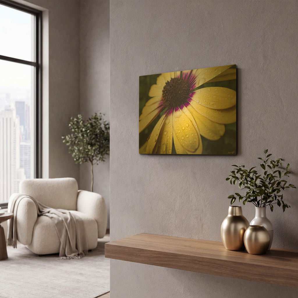 'Droplet of the Flower 2' By Life BeautifuLEE Gold Metal Wall Art