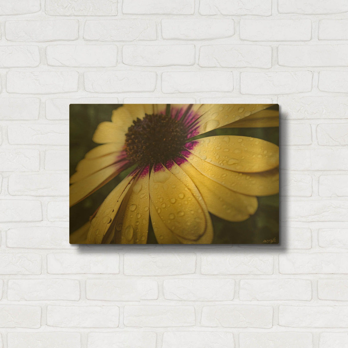 'Droplet of the Flower 2' By Life BeautifuLEE Gold Metal Wall Art