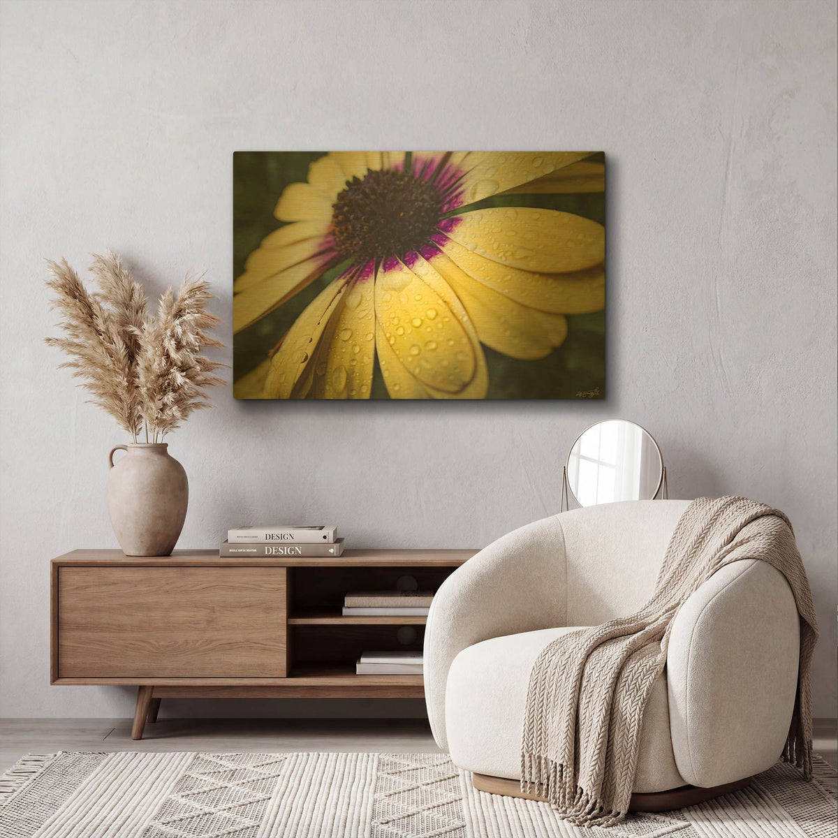 'Droplet of the Flower 2' By Life BeautifuLEE Gold Metal Wall Art