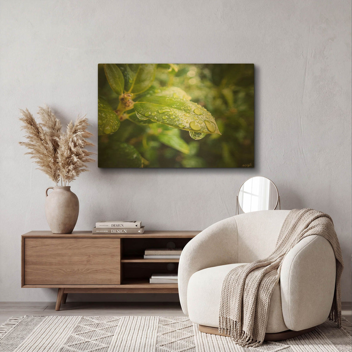 'Droplet of the Leaf 5' By Life BeautifuLEE Gold Metal Wall Art