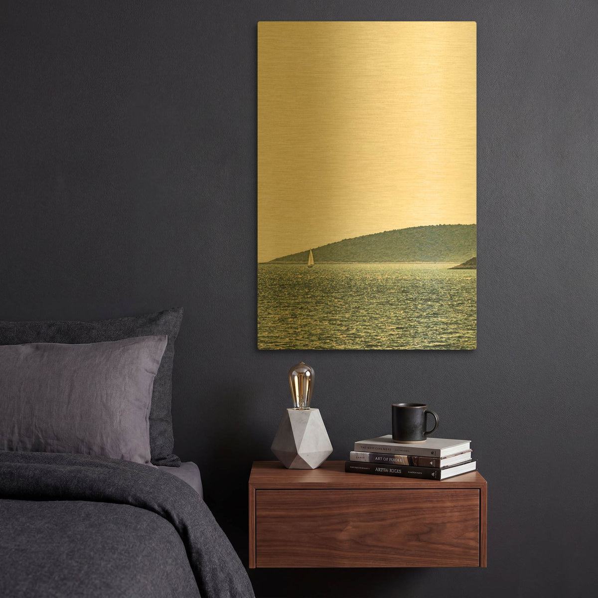 'Dusk and Sailing' By Life BeautifuLEE Gold Metal Wall Art