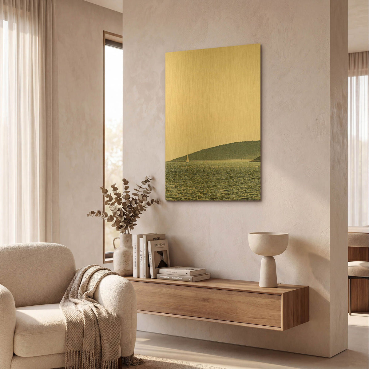 'Dusk and Sailing' By Life BeautifuLEE Gold Metal Wall Art