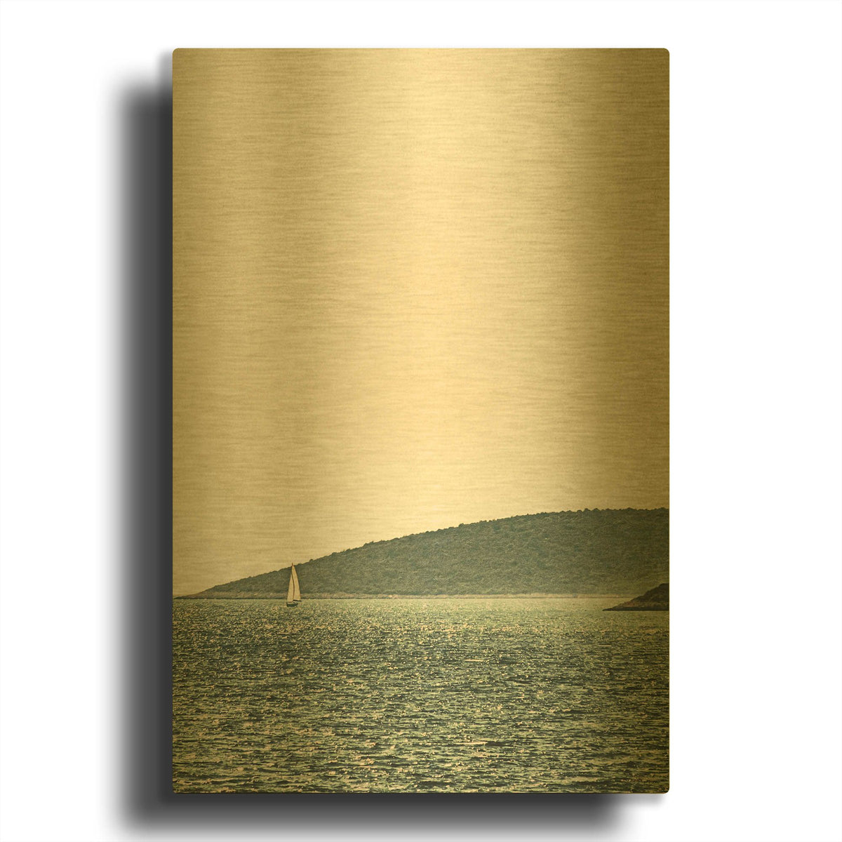 'Dusk and Sailing' By Life BeautifuLEE Gold Metal Wall Art