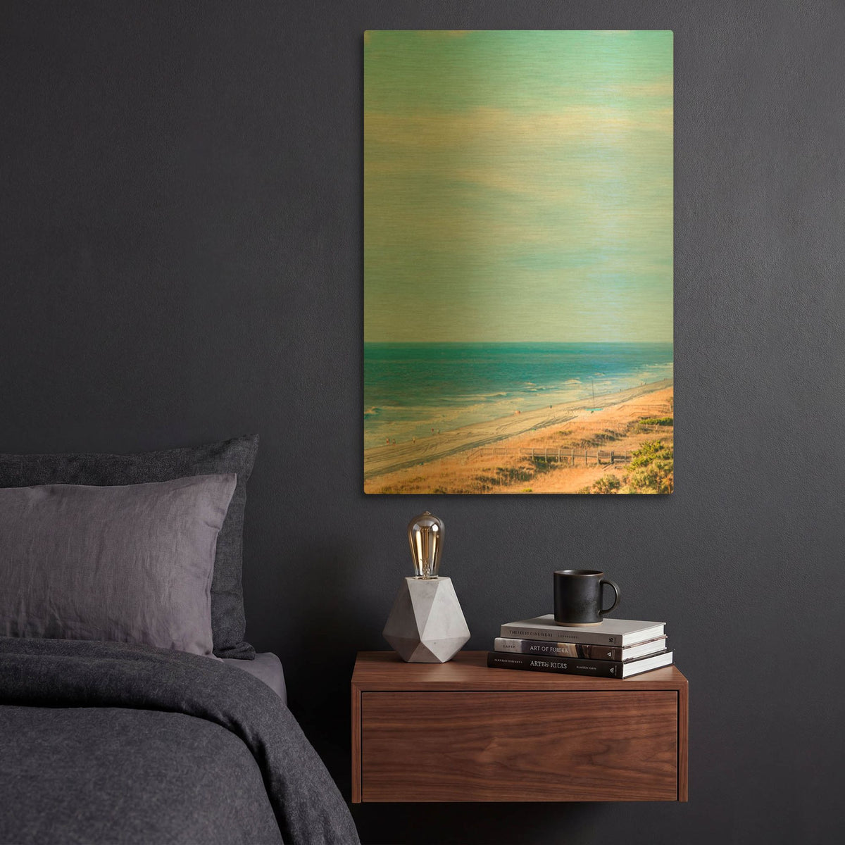 'Enjoying the Beach' By Life BeautifuLEE Gold Metal Wall Art