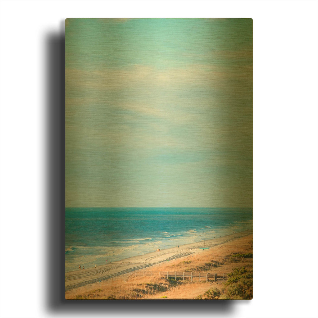 'Enjoying the Beach' By Life BeautifuLEE Gold Metal Wall Art