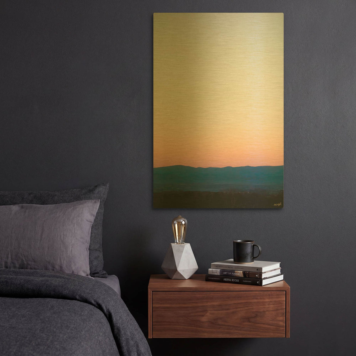 'Evening Distance' By Life BeautifuLEE Gold Metal Wall Art