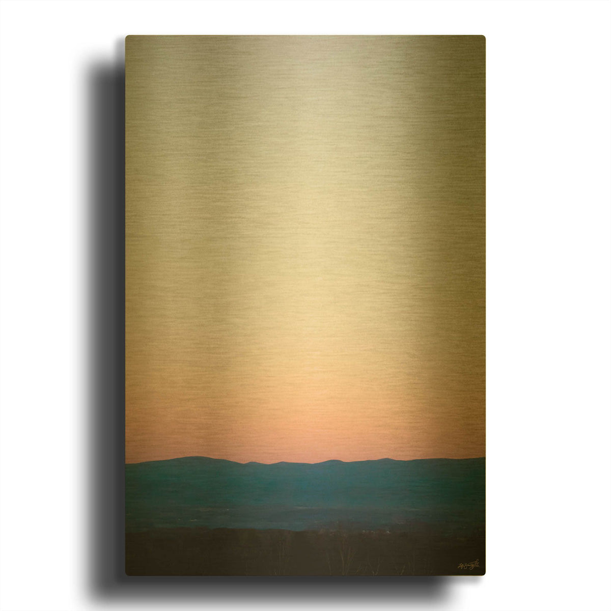 'Evening Distance' By Life BeautifuLEE Gold Metal Wall Art