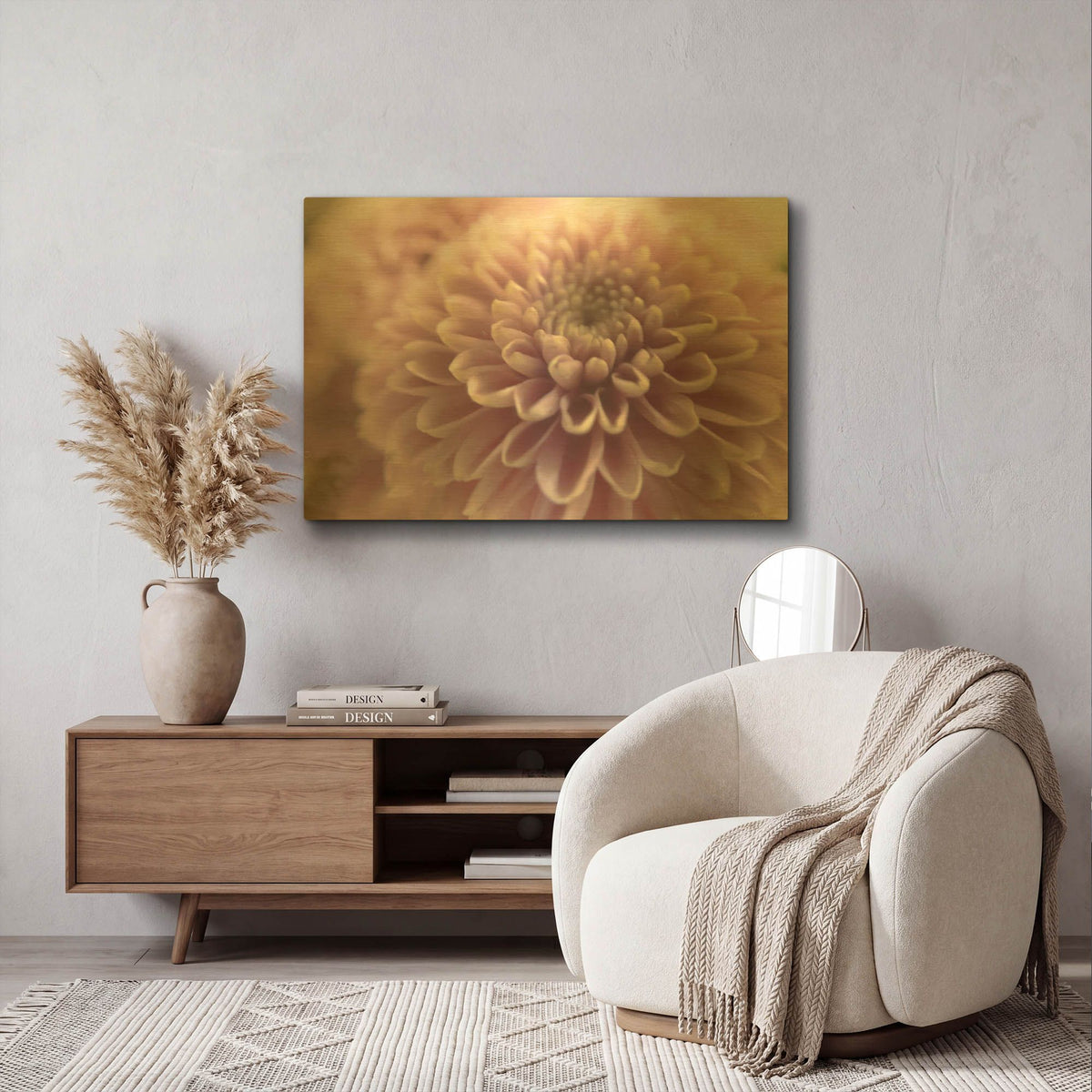 'Gentle and Round' By Life BeautifuLEE Gold Metal Wall Art