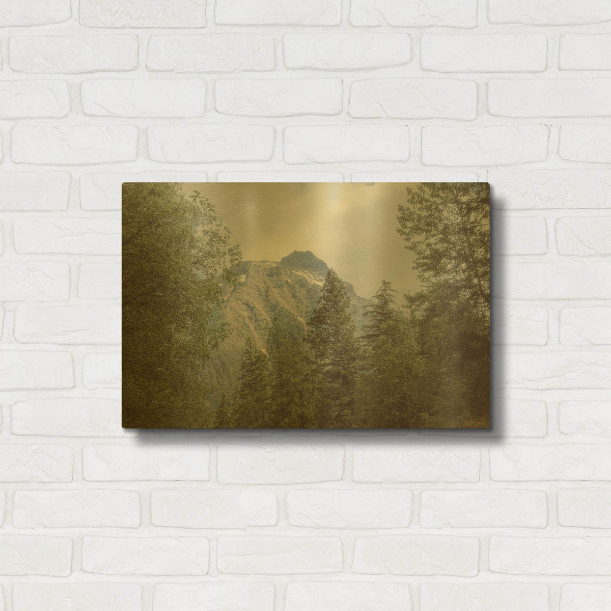 'Glacier National Sharp Sky 2' By Life BeautifuLEE Gold Metal Wall Art