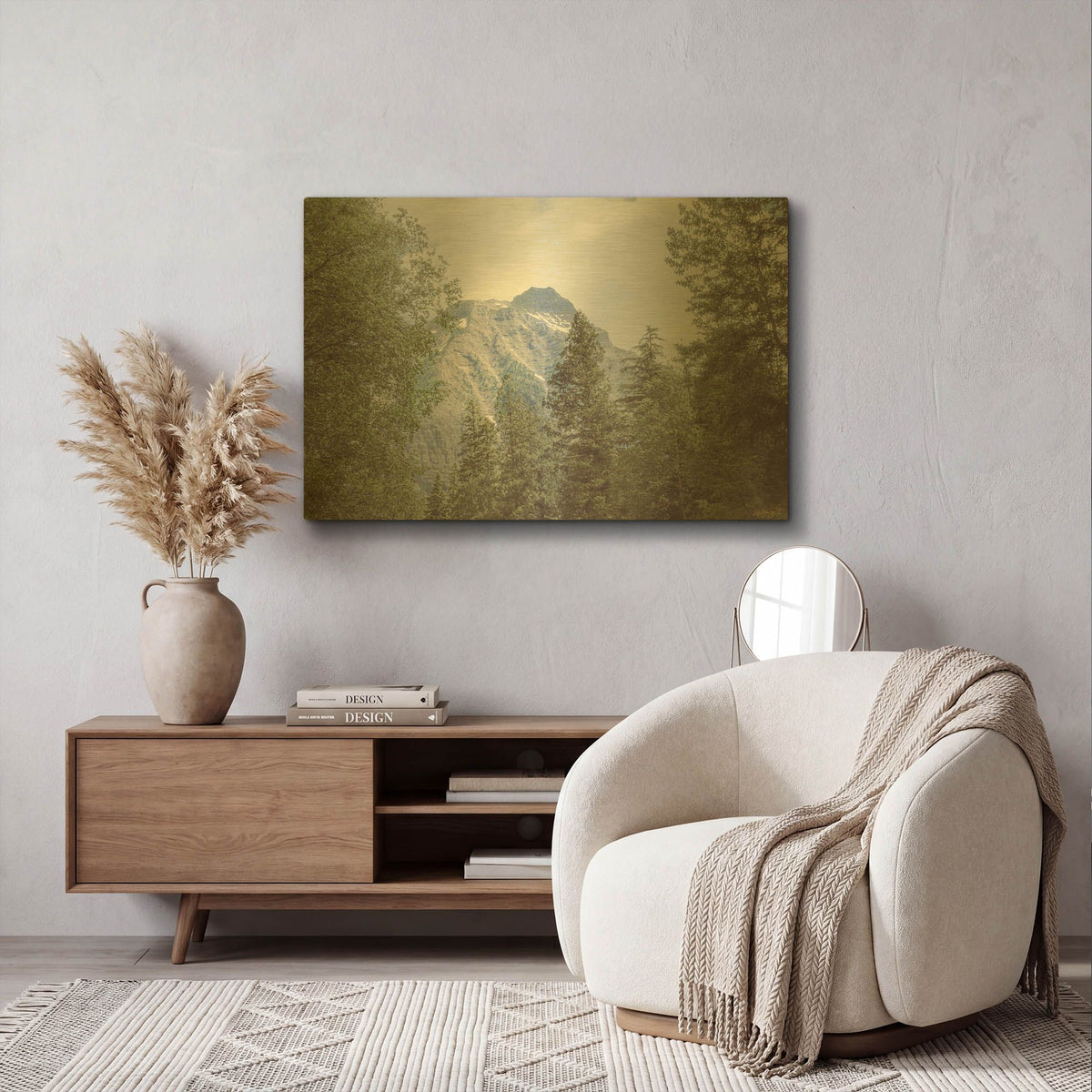 'Glacier National Sharp Sky 2' By Life BeautifuLEE Gold Metal Wall Art