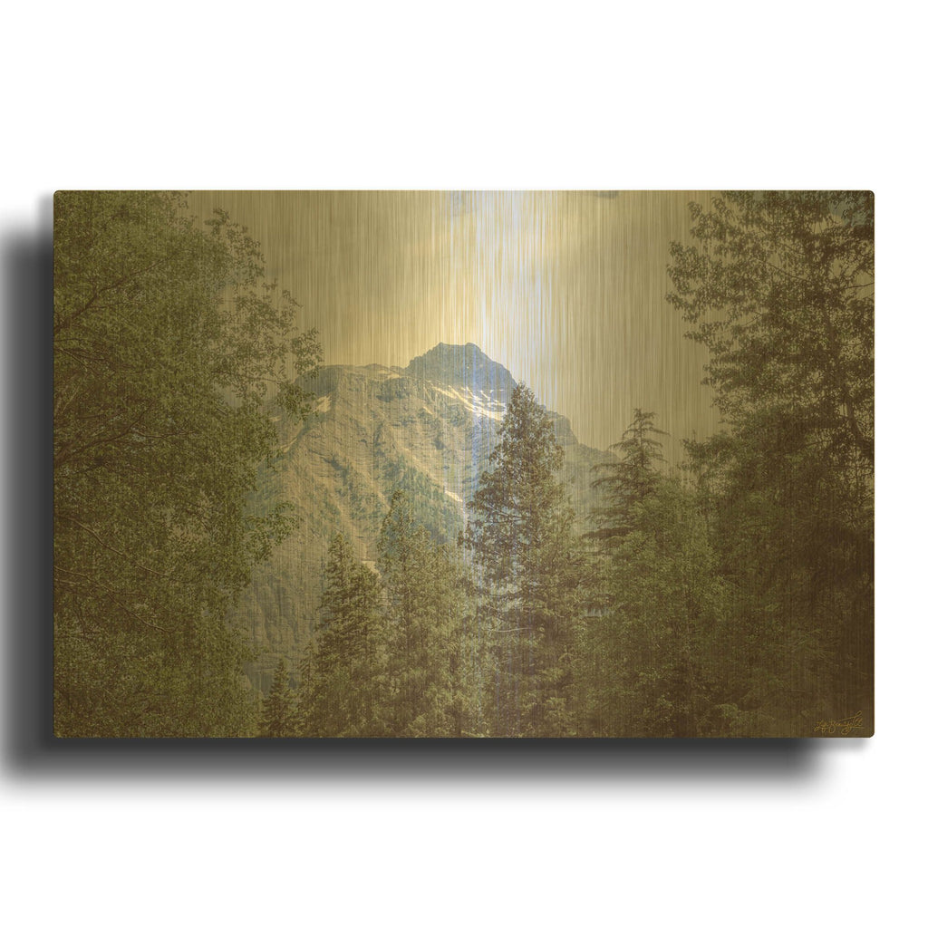 'Glacier National Sharp Sky 2' By Life BeautifuLEE Gold Metal Wall Art