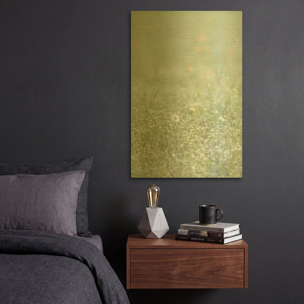 'Glow Dream Floral Swirls' By Life BeautifuLEE Gold Metal Wall Art