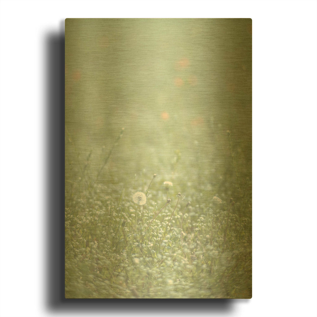'Glow Dream Floral Swirls' By Life BeautifuLEE Gold Metal Wall Art