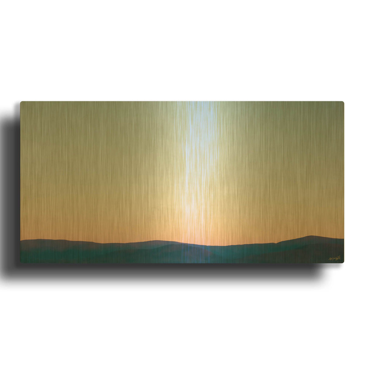 'Goodnight Sun Ii' By Life BeautifuLEE Gold Metal Wall Art