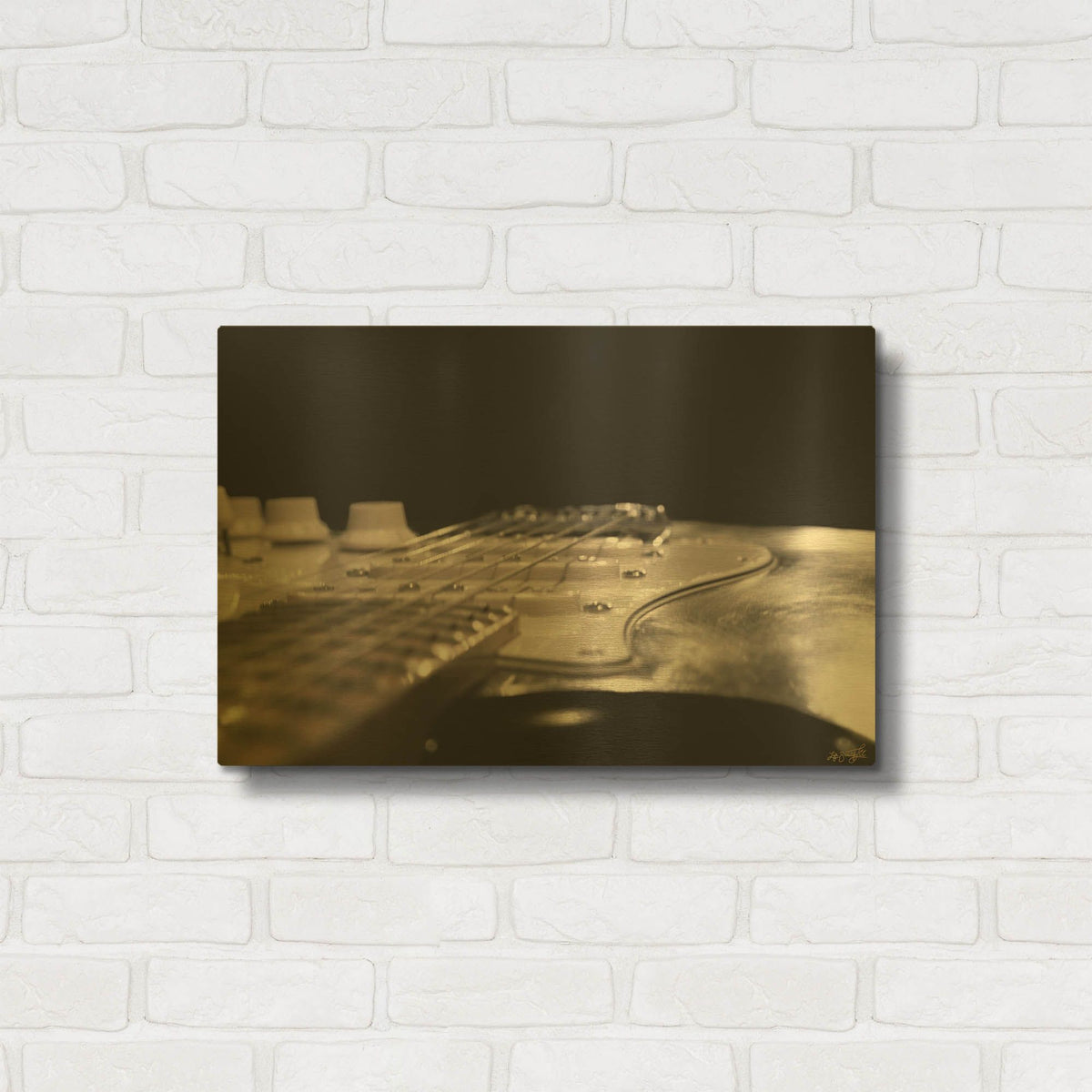 'Guitar Body' By Life BeautifuLEE Gold Metal Wall Art