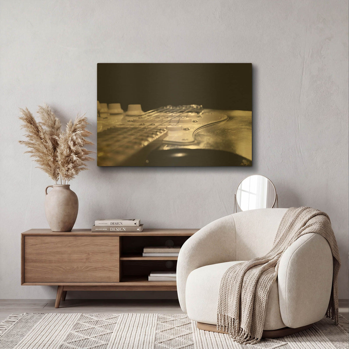 'Guitar Body' By Life BeautifuLEE Gold Metal Wall Art