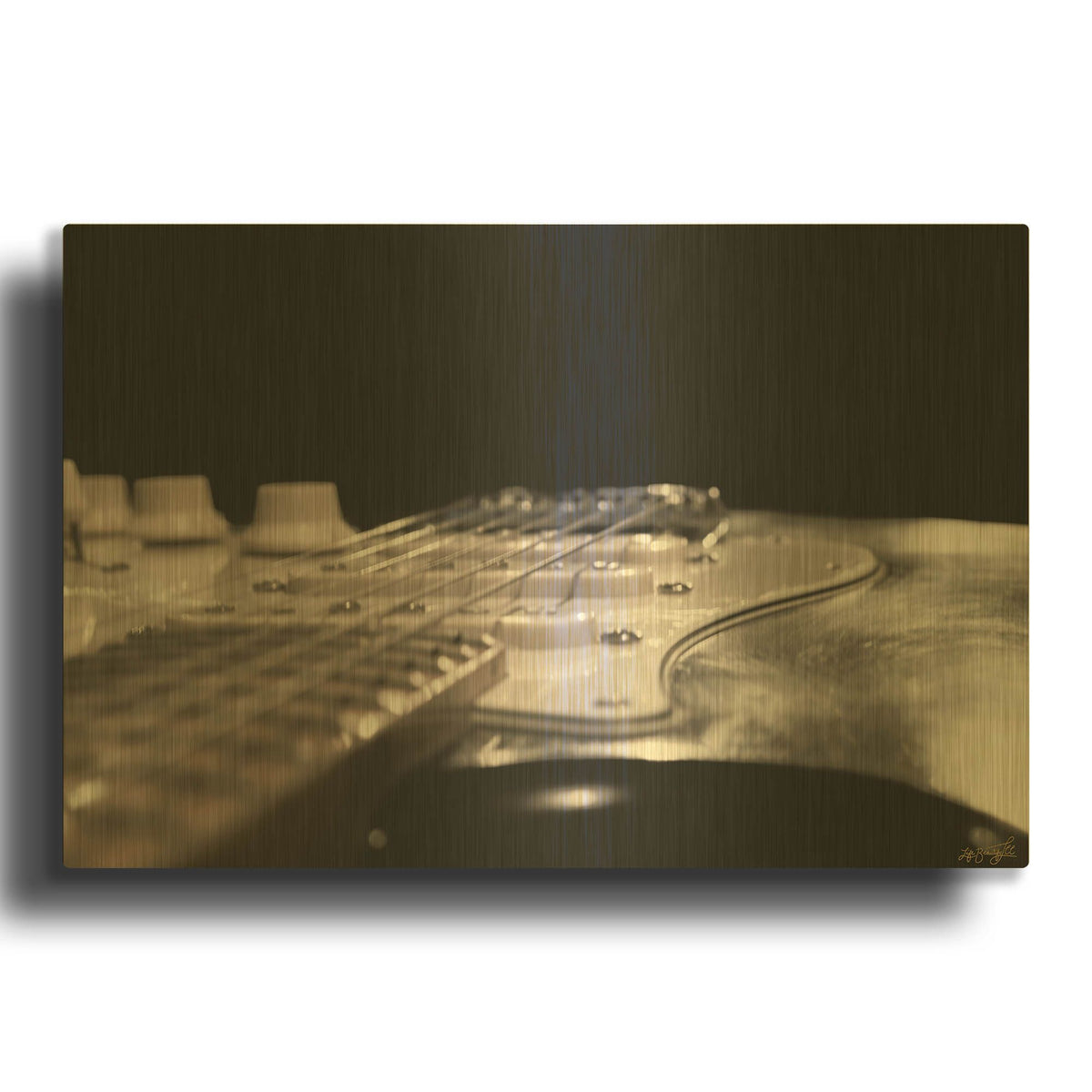 'Guitar Body' By Life BeautifuLEE Gold Metal Wall Art