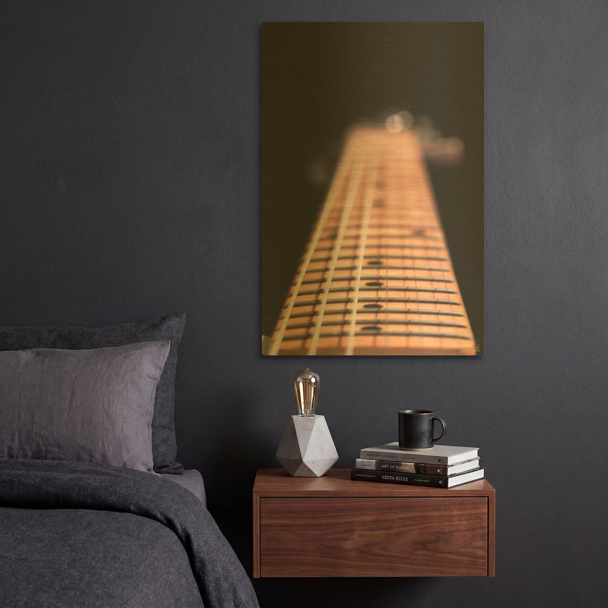 'Guitar Fretboard' By Life BeautifuLEE Gold Metal Wall Art