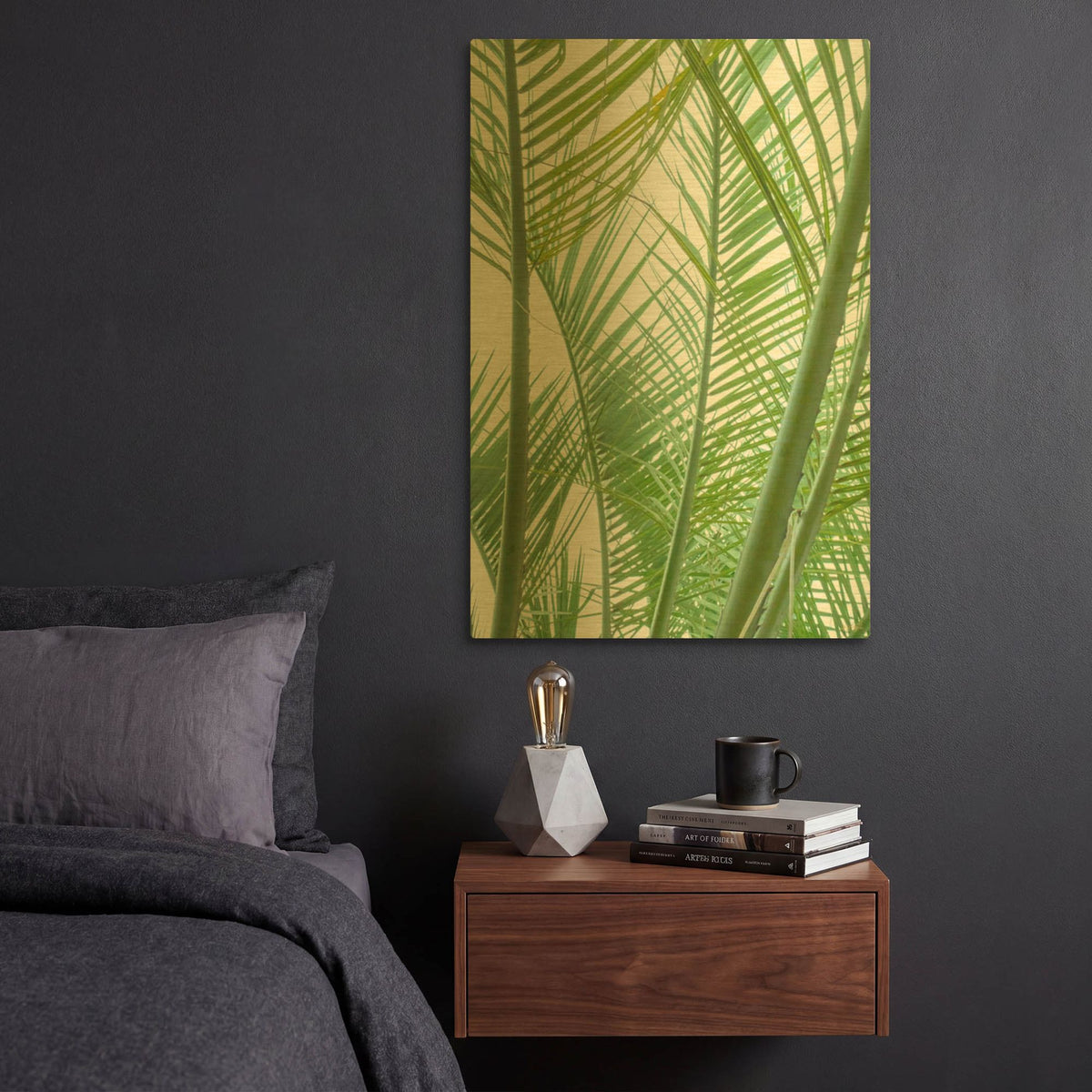 'In The Palms 2' By Life BeautifuLEE Gold Metal Wall Art