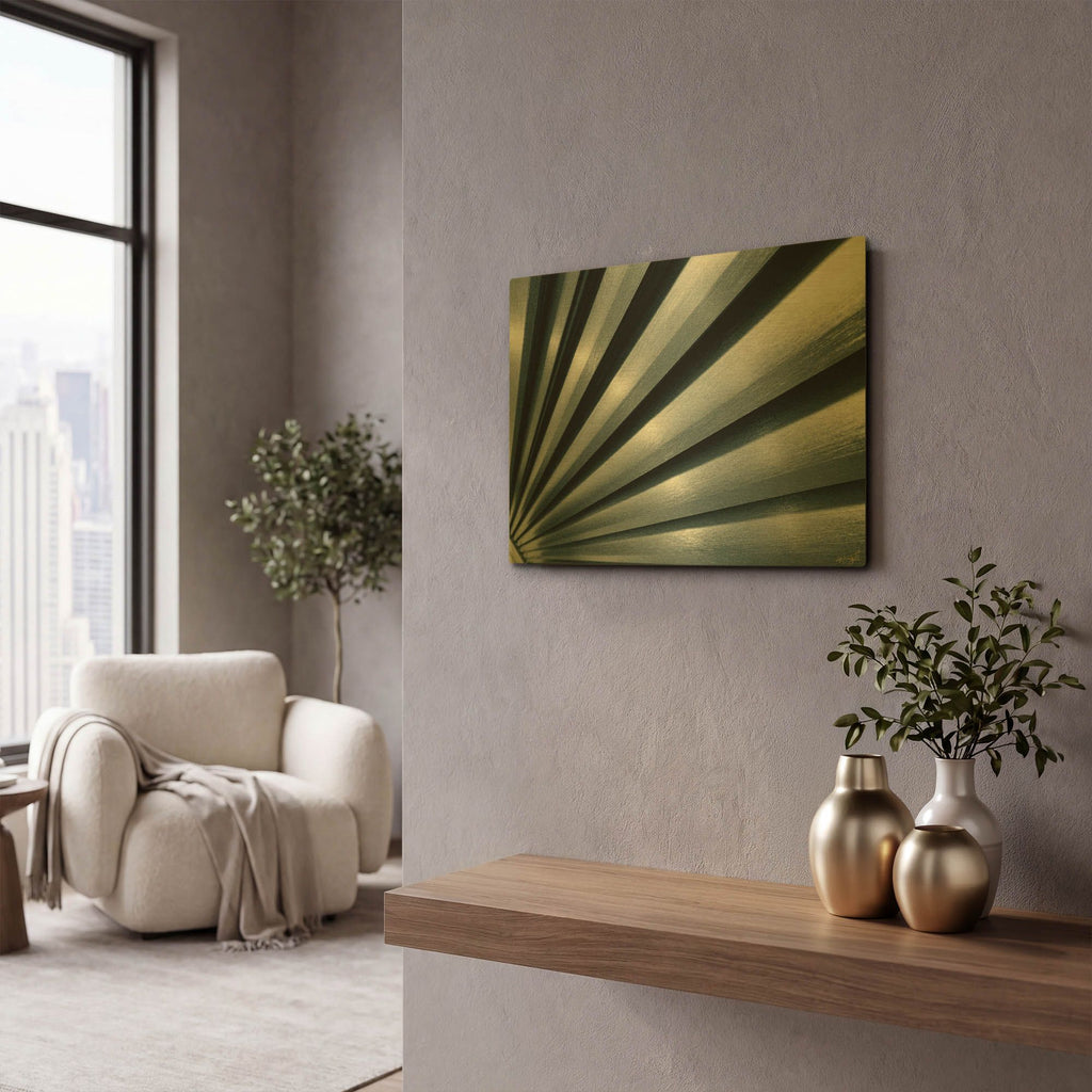 'Industrial Abstract - Vanishing Point Metal 1' By Life BeautifuLEE Gold Metal Wall Art