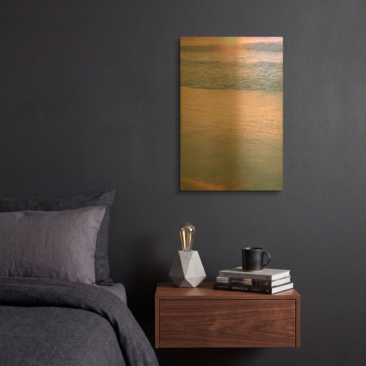 'Kiss the Surf' By Life BeautifuLEE Gold Metal Wall Art