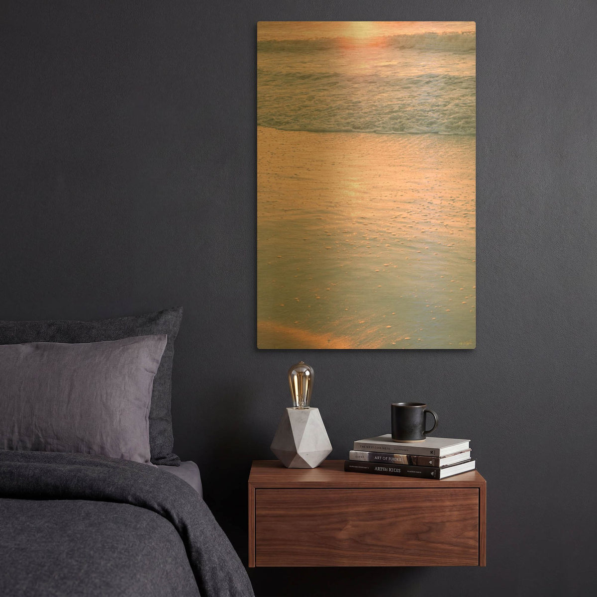 'Kiss the Surf' By Life BeautifuLEE Gold Metal Wall Art