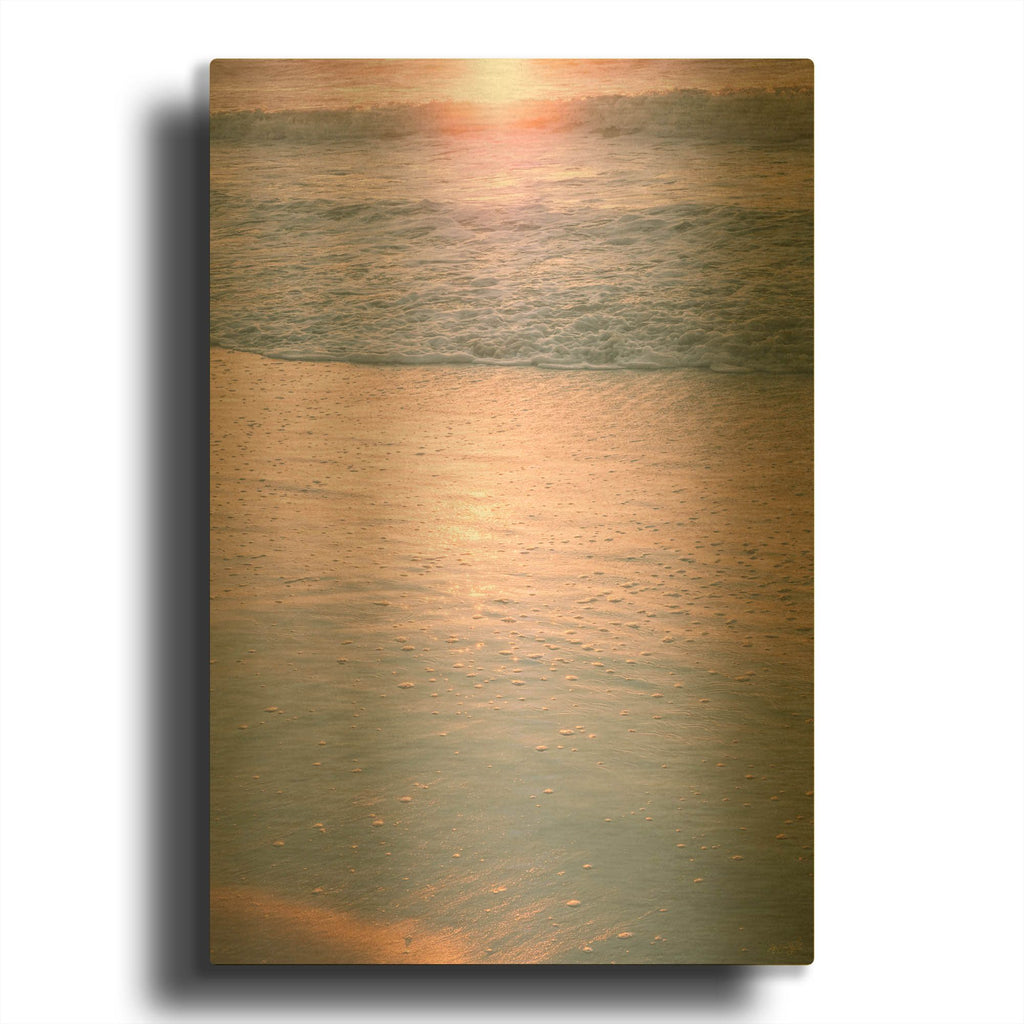 'Kiss the Surf' By Life BeautifuLEE Gold Metal Wall Art