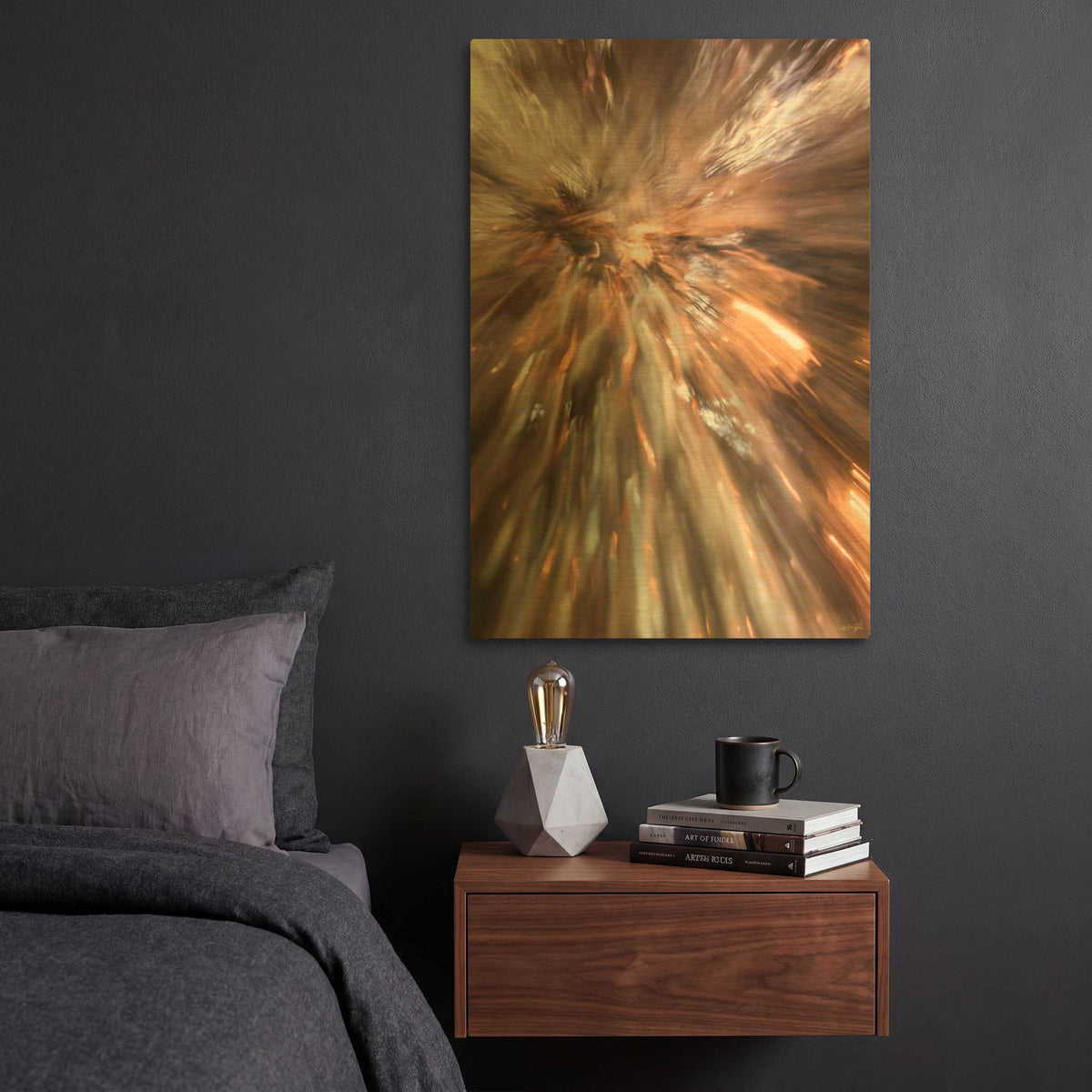 'Lights Into 1' By Life BeautifuLEE Gold Metal Wall Art