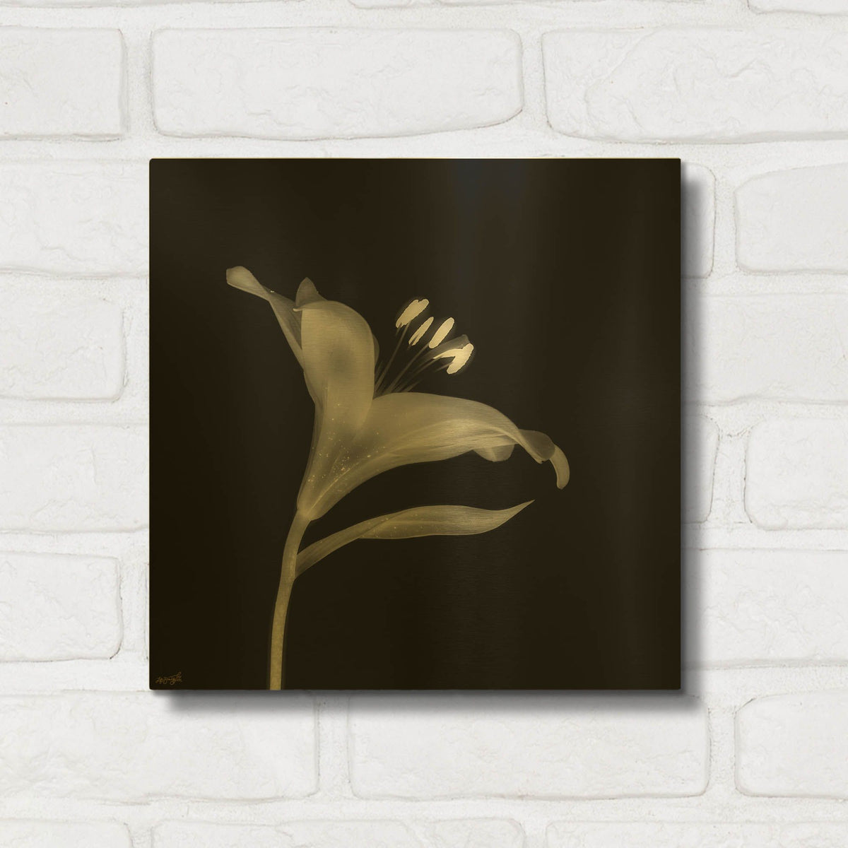 'Lily 2' By Life BeautifuLEE Gold Metal Wall Art