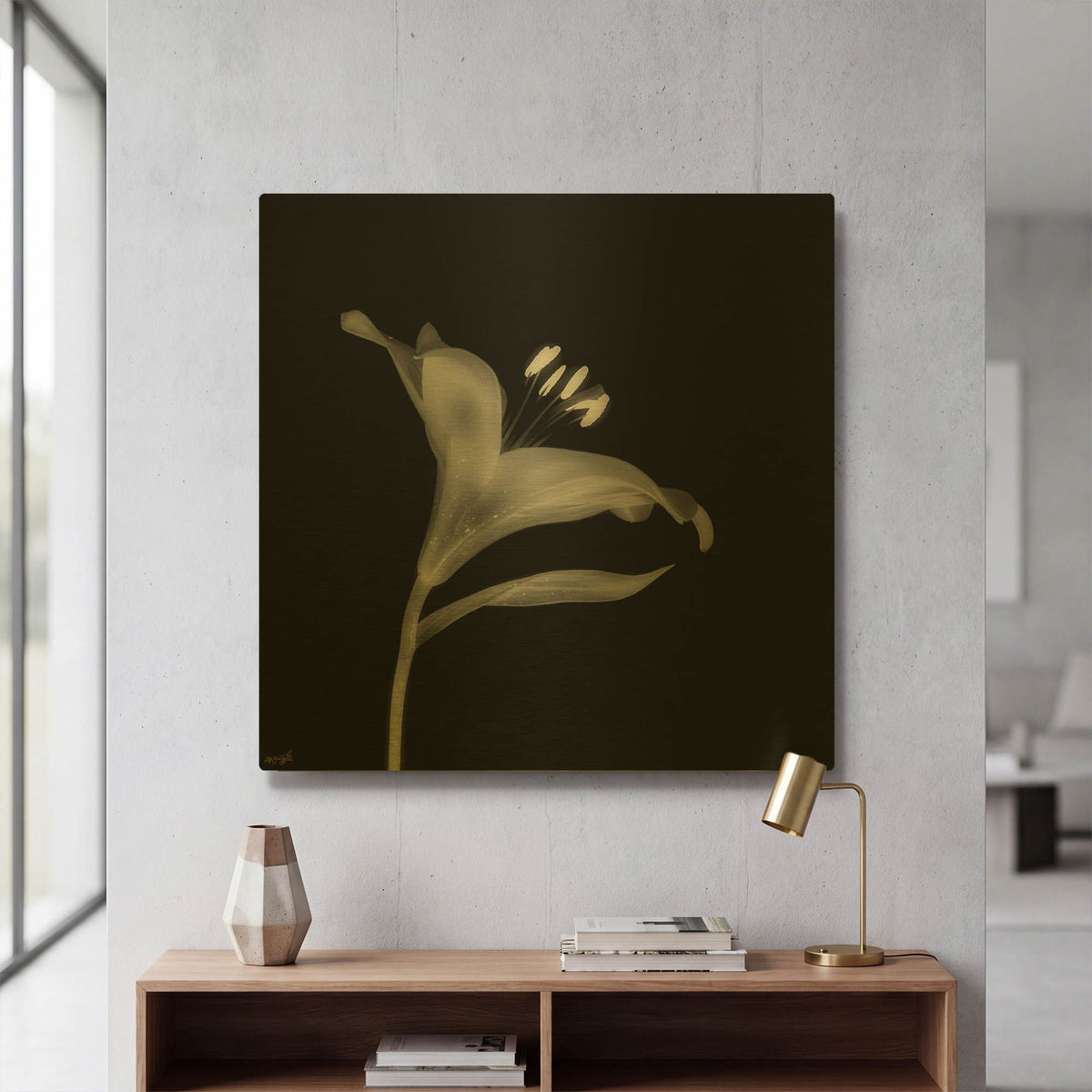 'Lily 2' By Life BeautifuLEE Gold Metal Wall Art