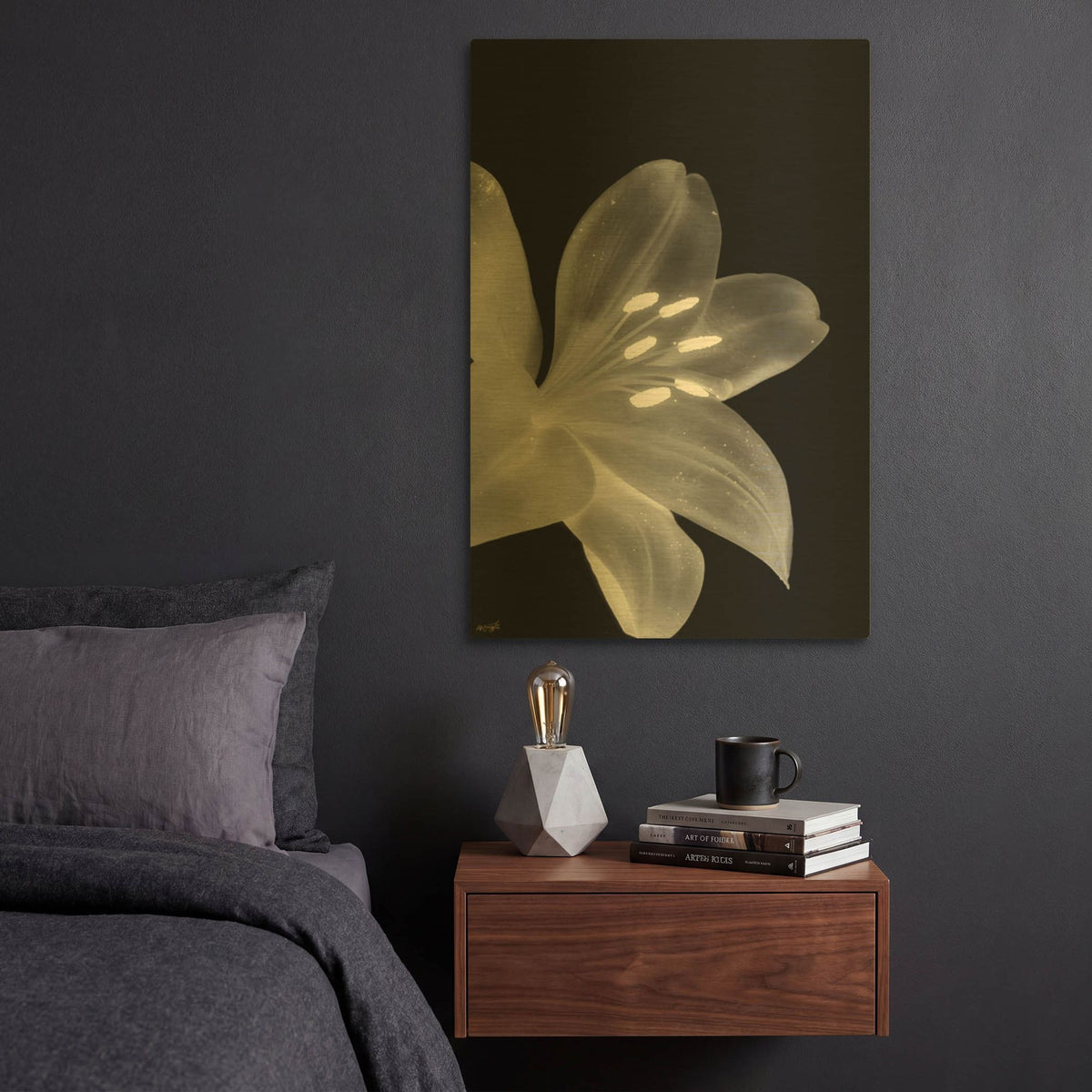 'Lily 3' By Life BeautifuLEE Gold Metal Wall Art