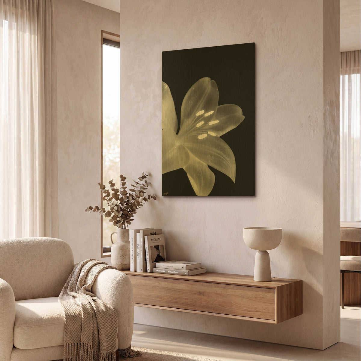 'Lily 3' By Life BeautifuLEE Gold Metal Wall Art