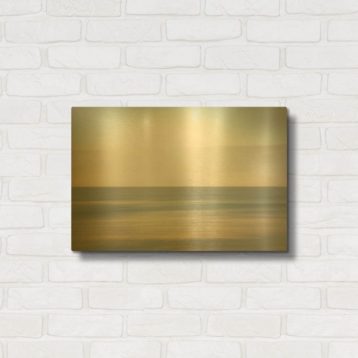 'Ocean Blur Blues' By Life BeautifuLEE Gold Metal Wall Art
