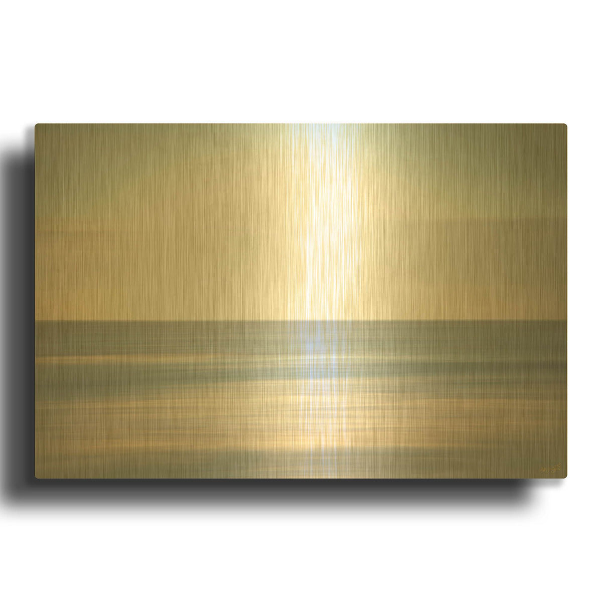 'Ocean Blur Blues' By Life BeautifuLEE Gold Metal Wall Art