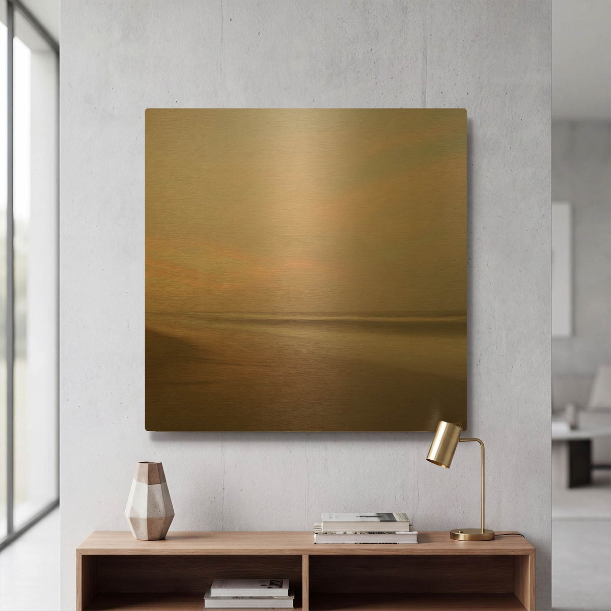 'Ocean Perfection Sunset 2' By Life BeautifuLEE Gold Metal Wall Art
