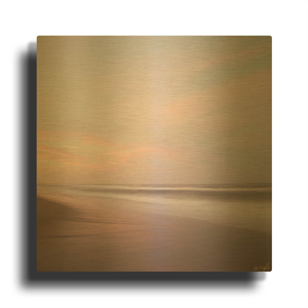 'Ocean Perfection Sunset 2' By Life BeautifuLEE Gold Metal Wall Art