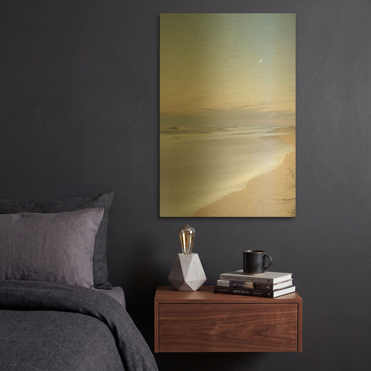 'Ocean Water Washing Foam' By Life BeautifuLEE Gold Metal Wall Art