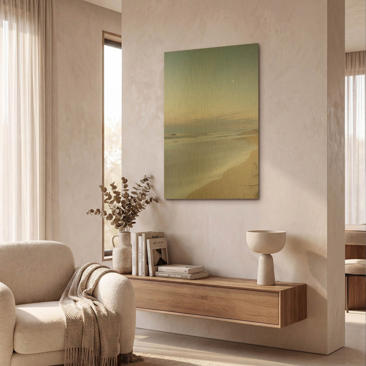 'Ocean Water Washing Foam' By Life BeautifuLEE Gold Metal Wall Art