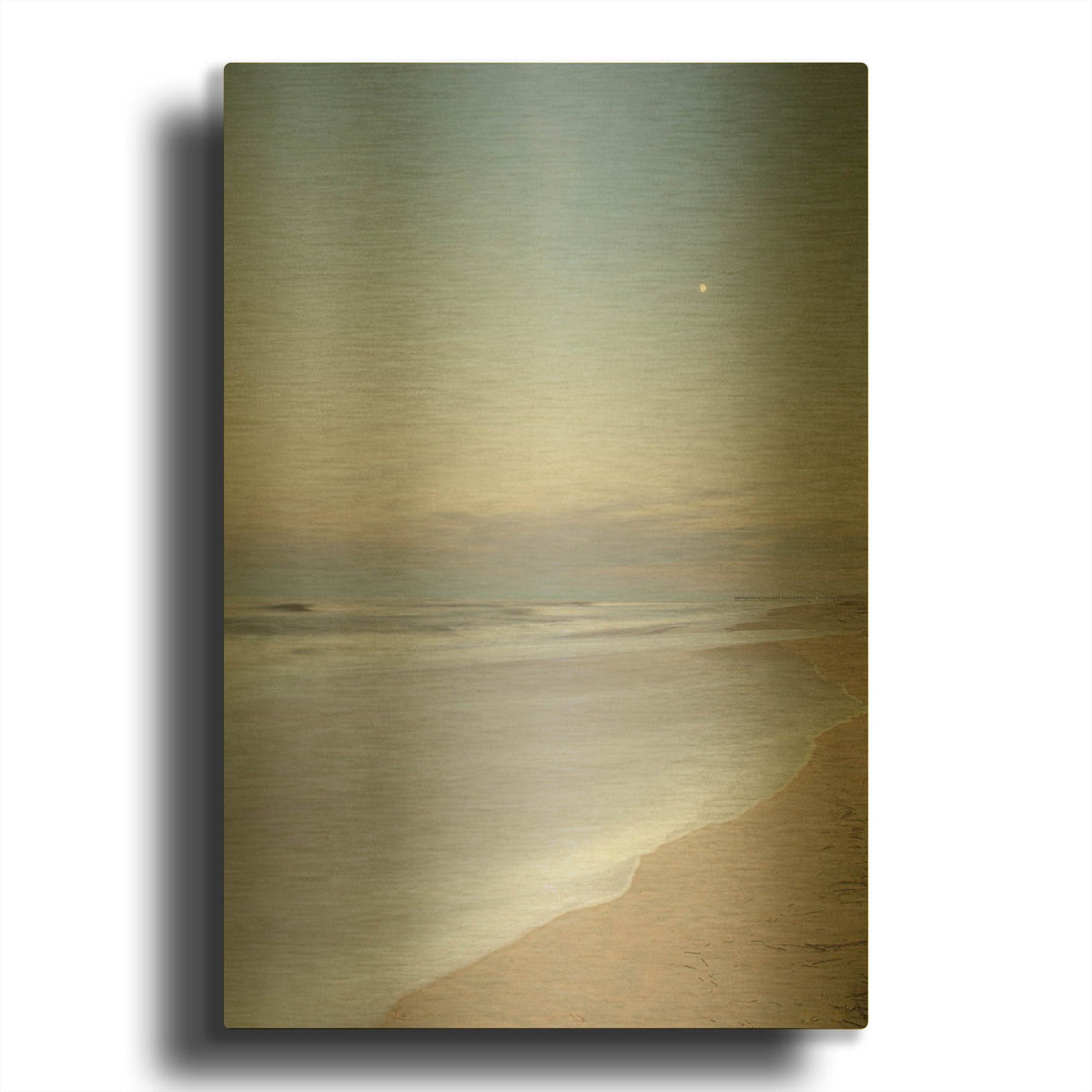 'Ocean Water Washing Foam' By Life BeautifuLEE Gold Metal Wall Art