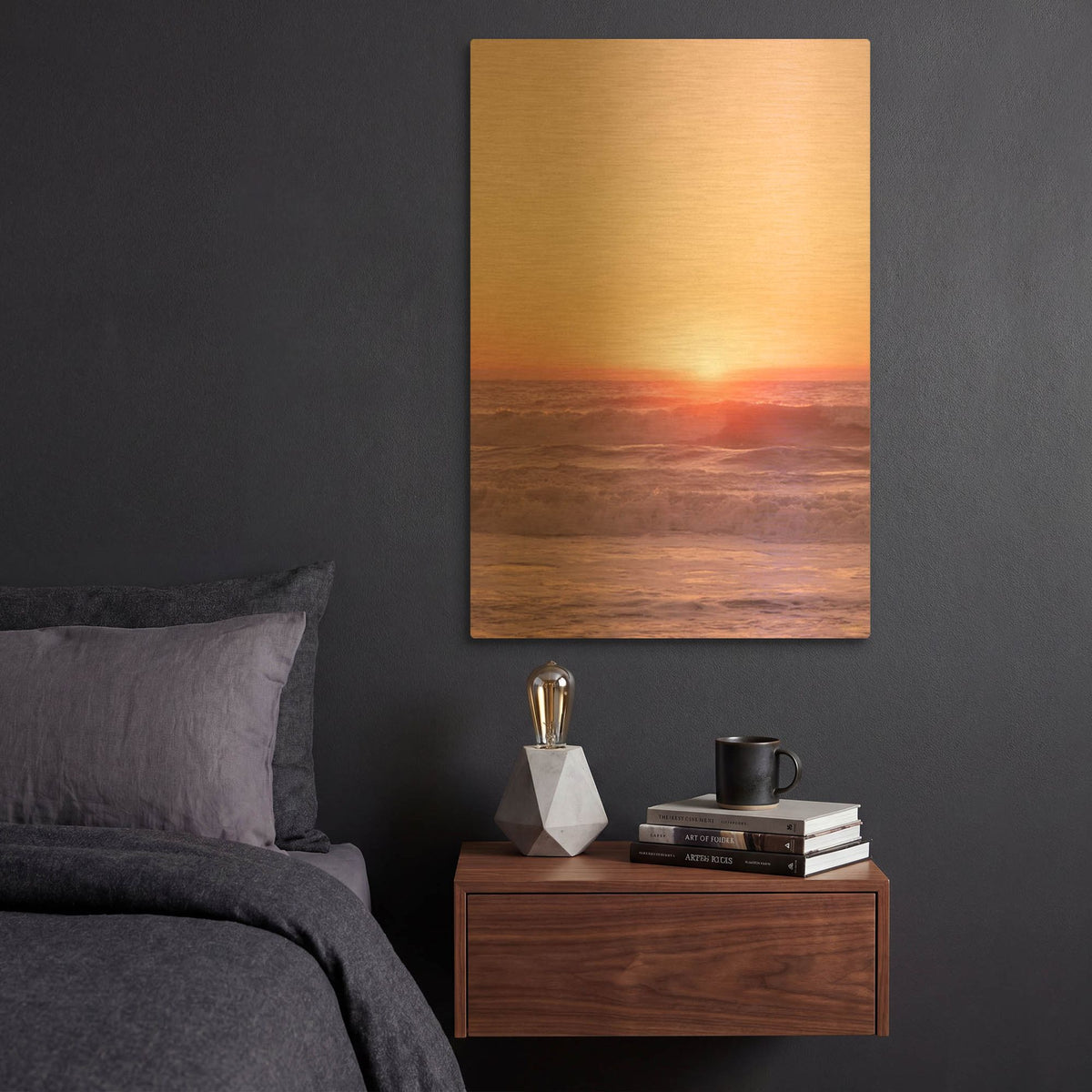 'Perfect Sunsetting' By Life BeautifuLEE Gold Metal Wall Art