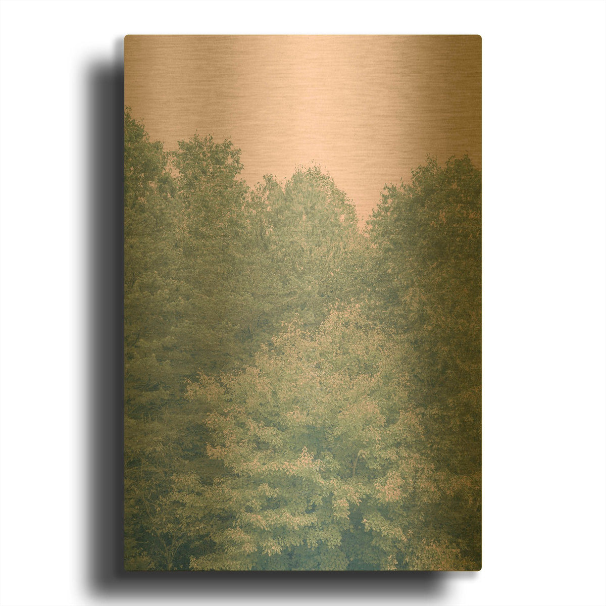 'Pink Sky Forest' By Life BeautifuLEE Gold Metal Wall Art