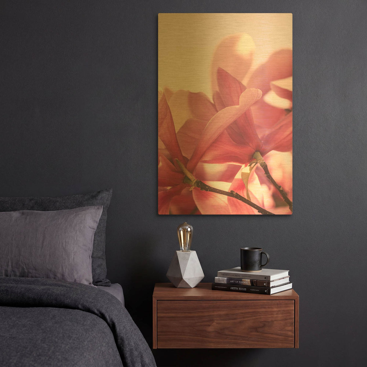 'Pink Spring Petals 1' By Life BeautifuLEE Gold Metal Wall Art