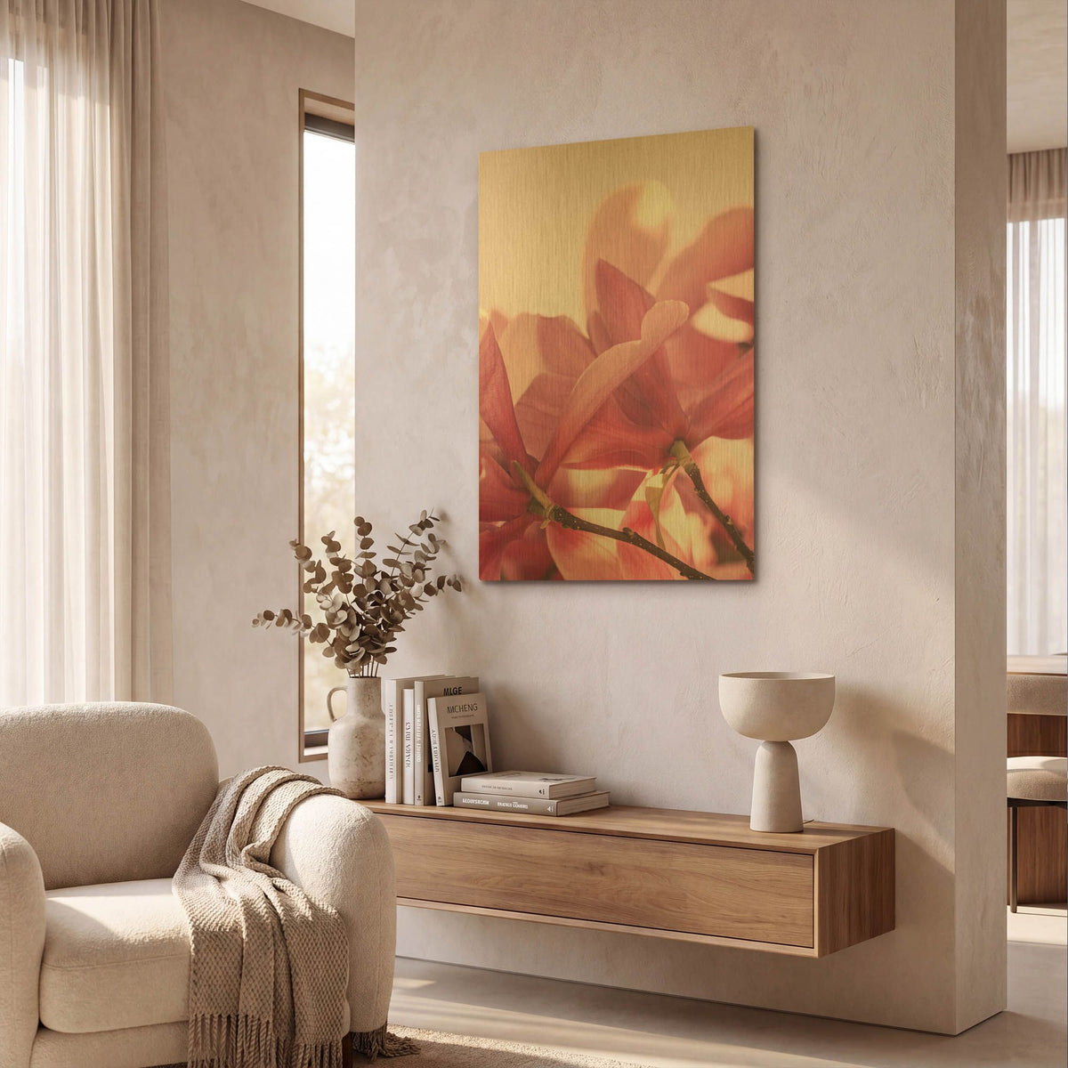 'Pink Spring Petals 1' By Life BeautifuLEE Gold Metal Wall Art