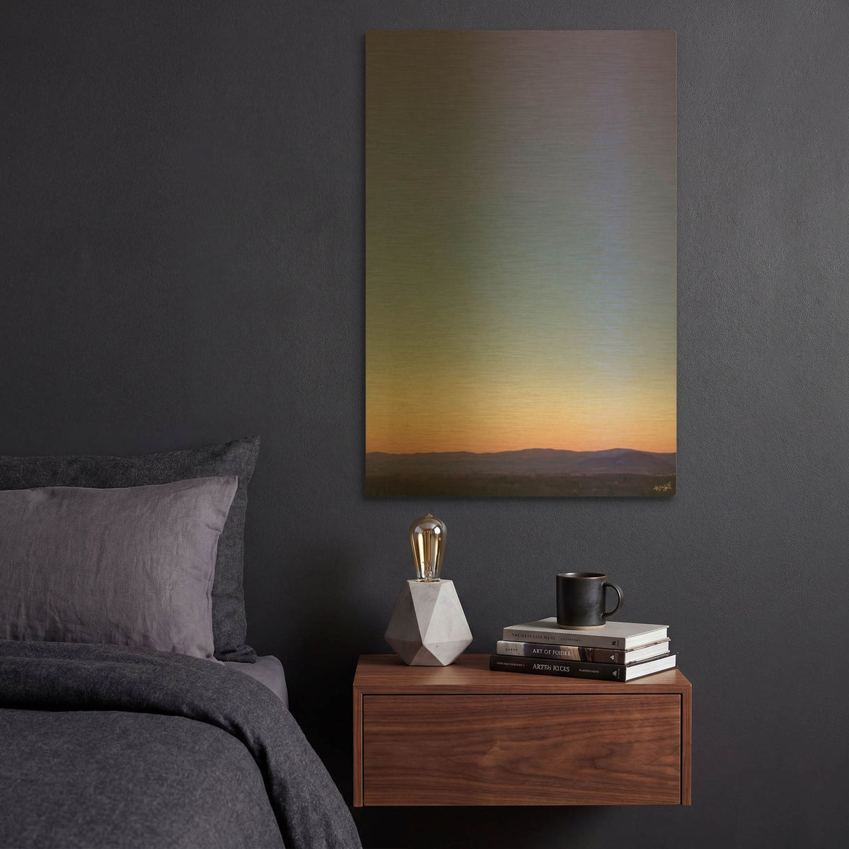 'Purple Evening' By Life BeautifuLEE Gold Metal Wall Art