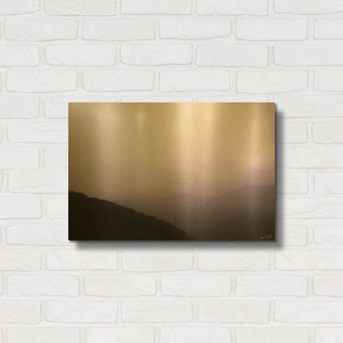 'Purple Sky Landscape' By Life BeautifuLEE Gold Metal Wall Art