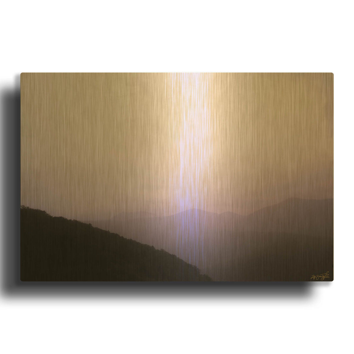 'Purple Sky Landscape' By Life BeautifuLEE Gold Metal Wall Art